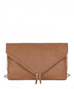 Large Clutch Design Faux Leather Classic Style WU024 STONE